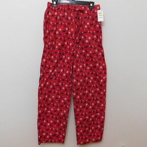 Club Room Printed Deer & Snowflake Pajama Pants M